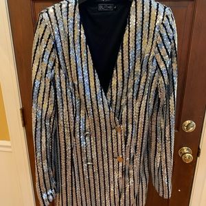 Black and silver party dress